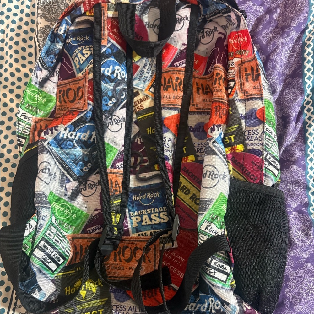 Hard Rock Cafe Colorful Access Pass Backpack - Picture 2 of 5